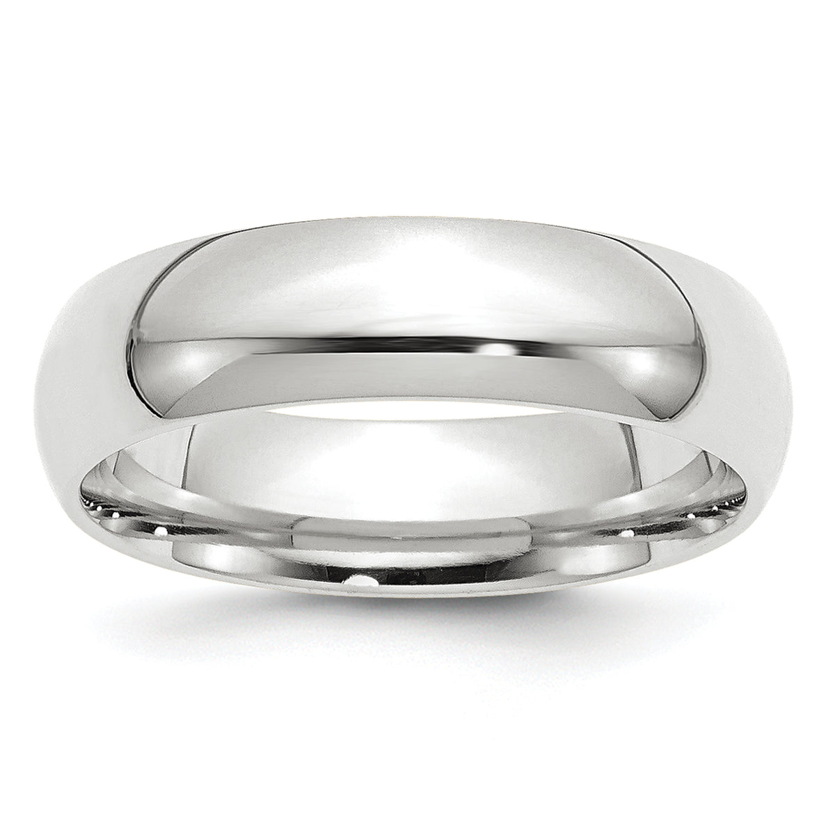 Platinum 6mm Comfort-Fit Wedding Band Size 12