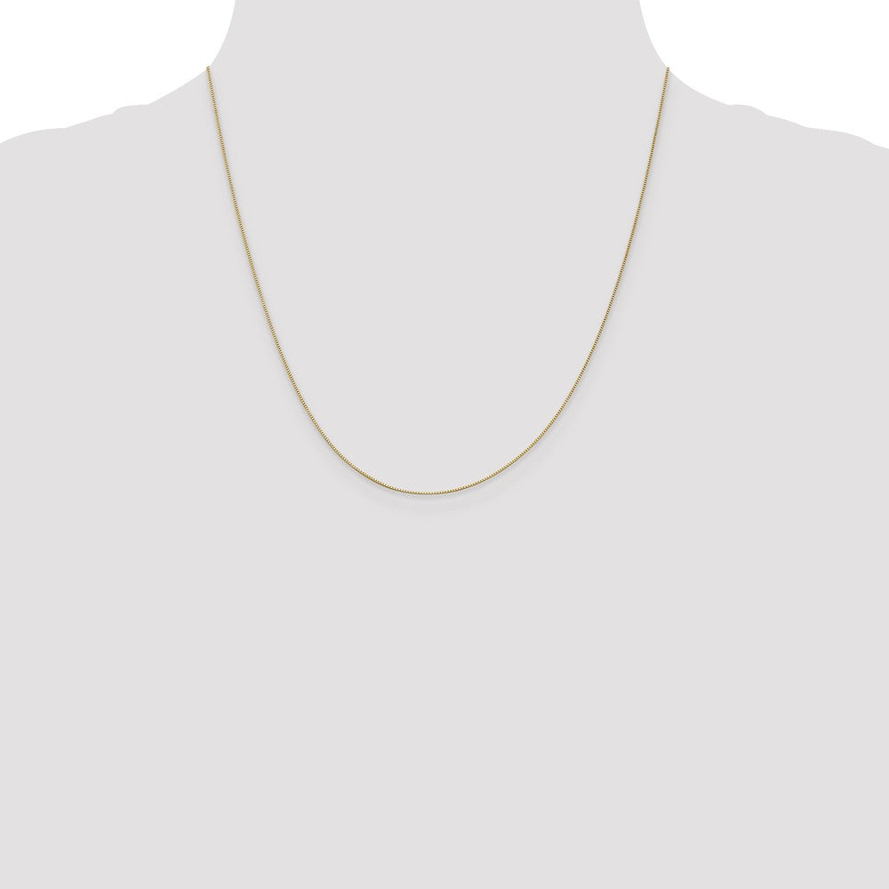 Sophia Jewelers 14K Yellow Gold Box Chain Necklace Elegant 16-Inch