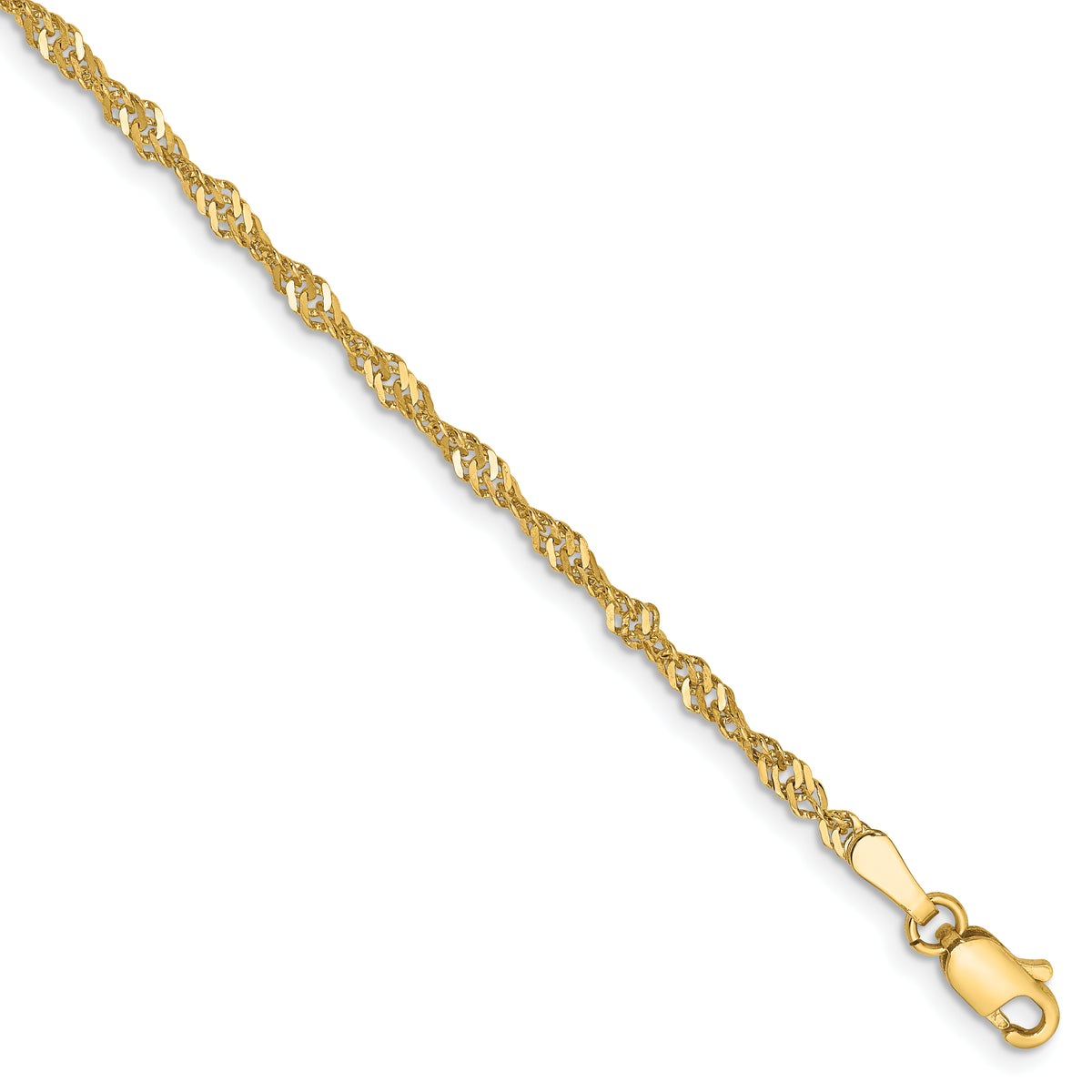 14k 2mm Singapore Chain