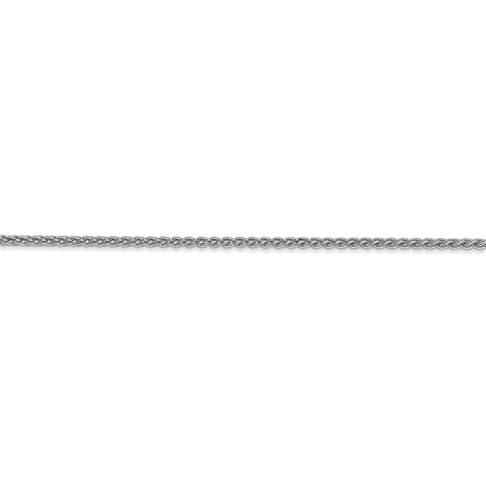 14K White Gold 1.65mm Solid Polished Spiga Chain