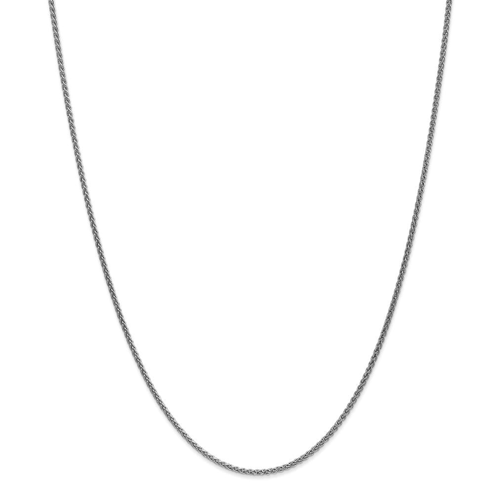 14K White Gold 1.65mm Solid Polished Spiga Chain