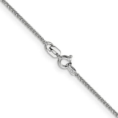 14K White Gold 16 inch 1.05mm Diamond-cut Spiga with Spring Ring Clasp Chain