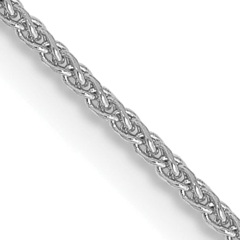 14K White Gold 26 inch 1.05mm Diamond-cut Spiga with Spring Ring Clasp Chain