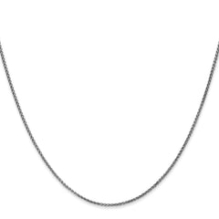 14K White Gold 14 inch 1.25mm Diamond-cut Spiga with Lobster Clasp Chain