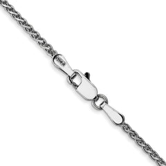 14K White Gold 14 inch 1.7mm Diamond-cut Spiga with Lobster Clasp Chain