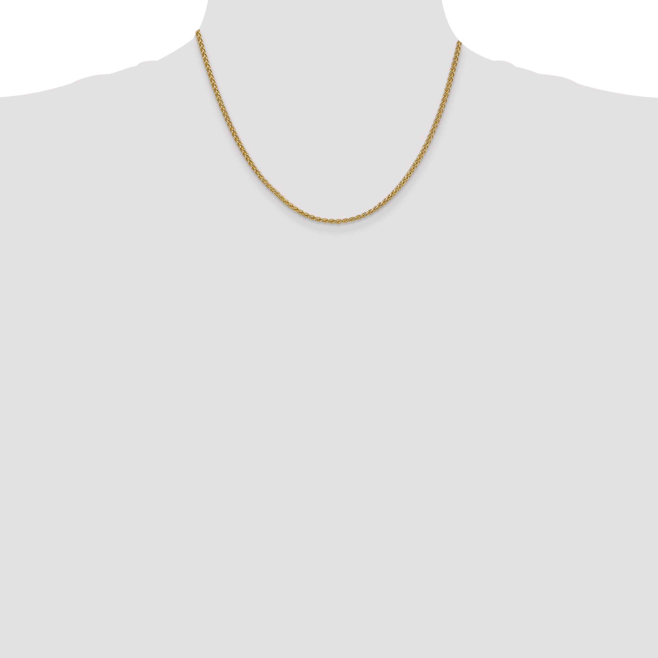 14K 14 inch 2.1mm Spiga with Lobster Clasp Chain