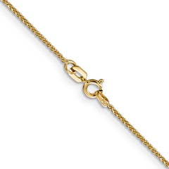 14K 16 inch 1.05mm Diamond-cut Spiga with Spring Ring Clasp Chain