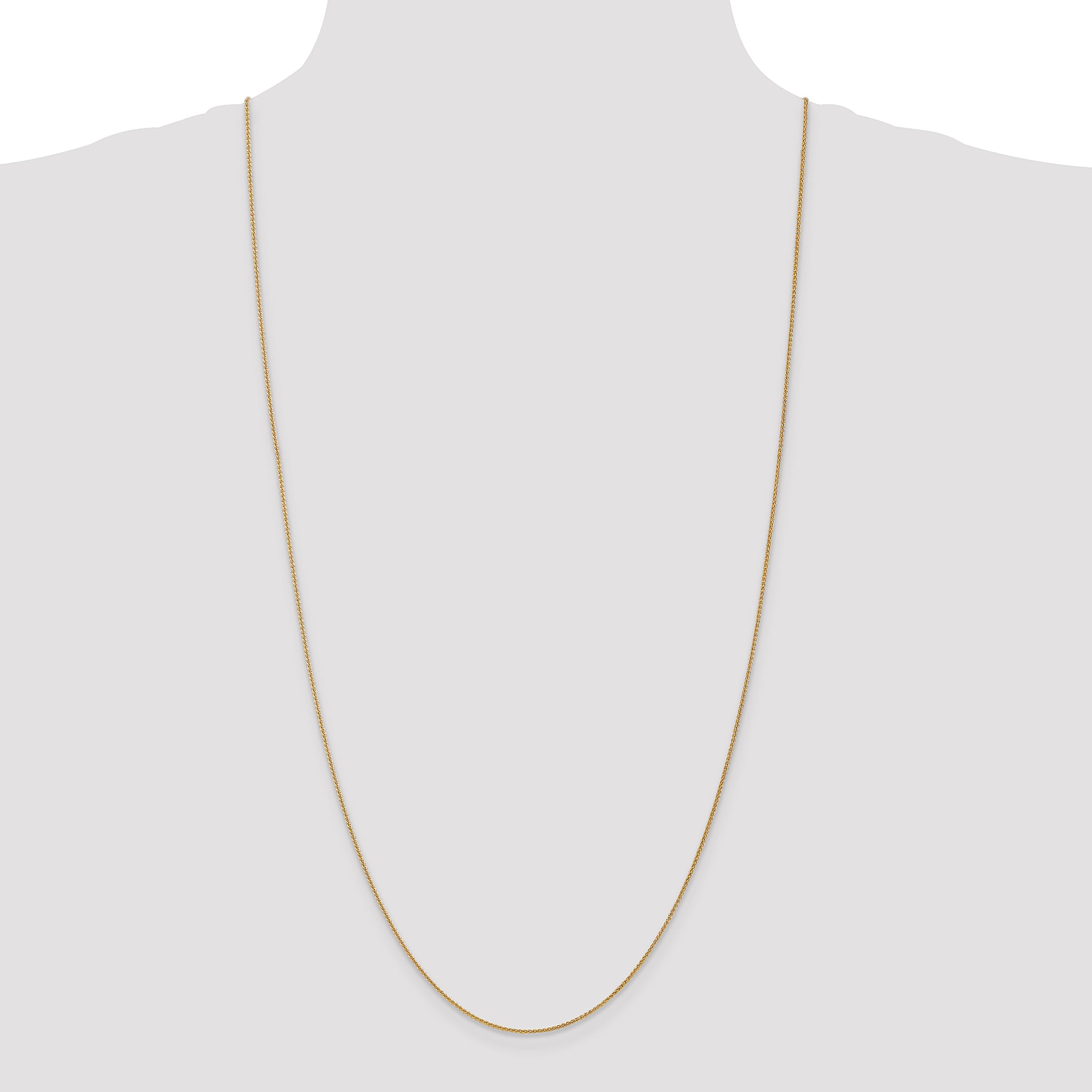 14K 14 inch 1.05mm Spiga with Lobster Clasp Chain