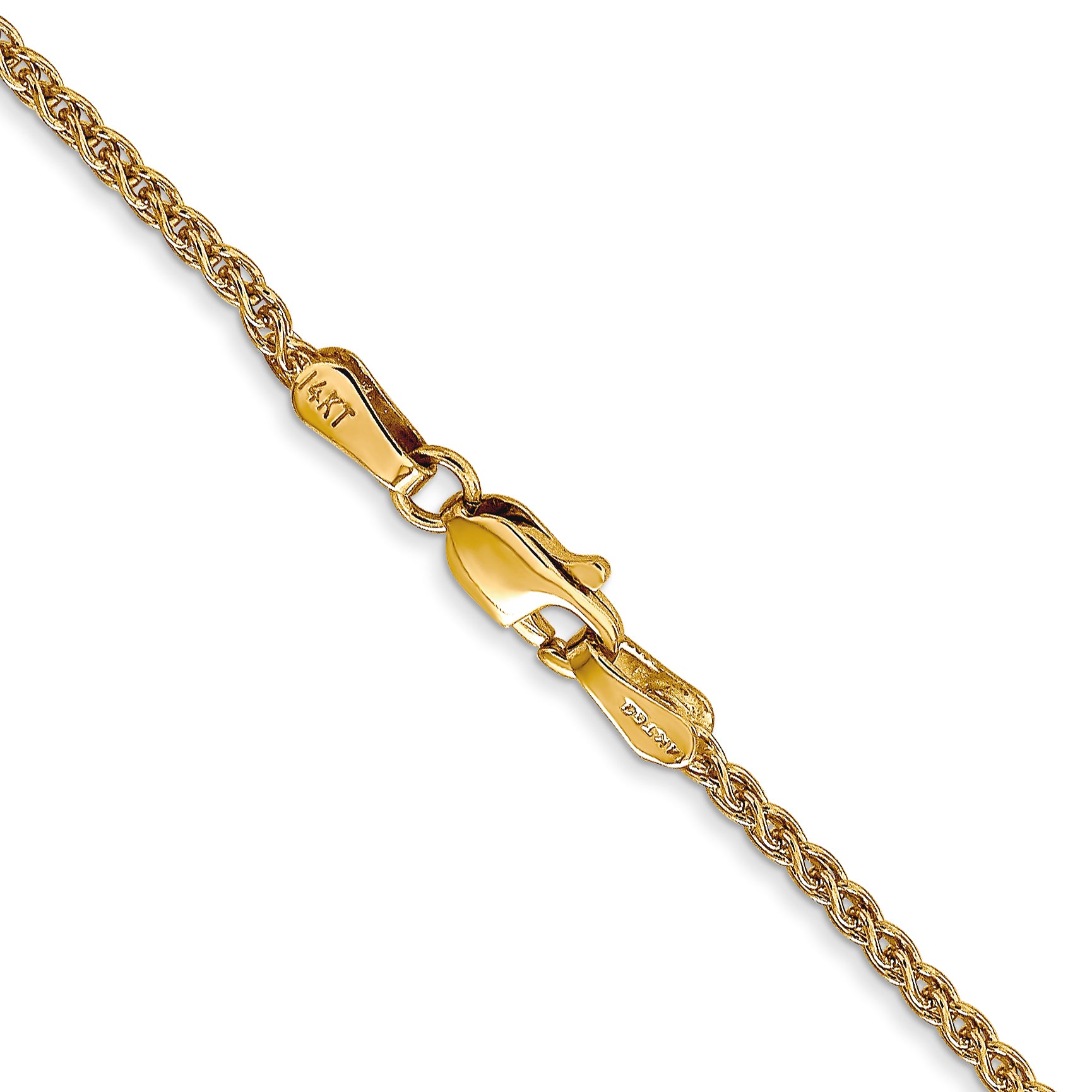 14K 16 inch 1.7mm Spiga with Lobster Clasp Chain