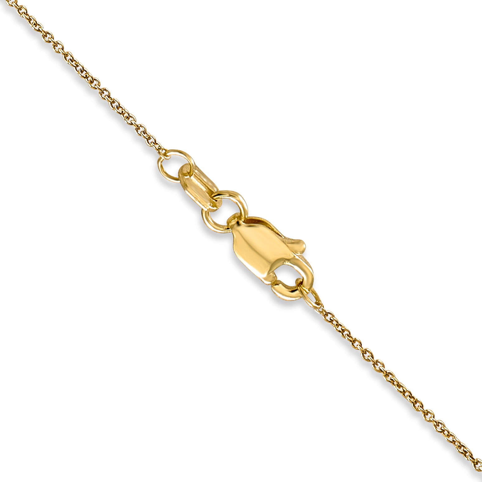 14K 13 inch .75mm Cable with Spring Ring Clasp Pendant Chain