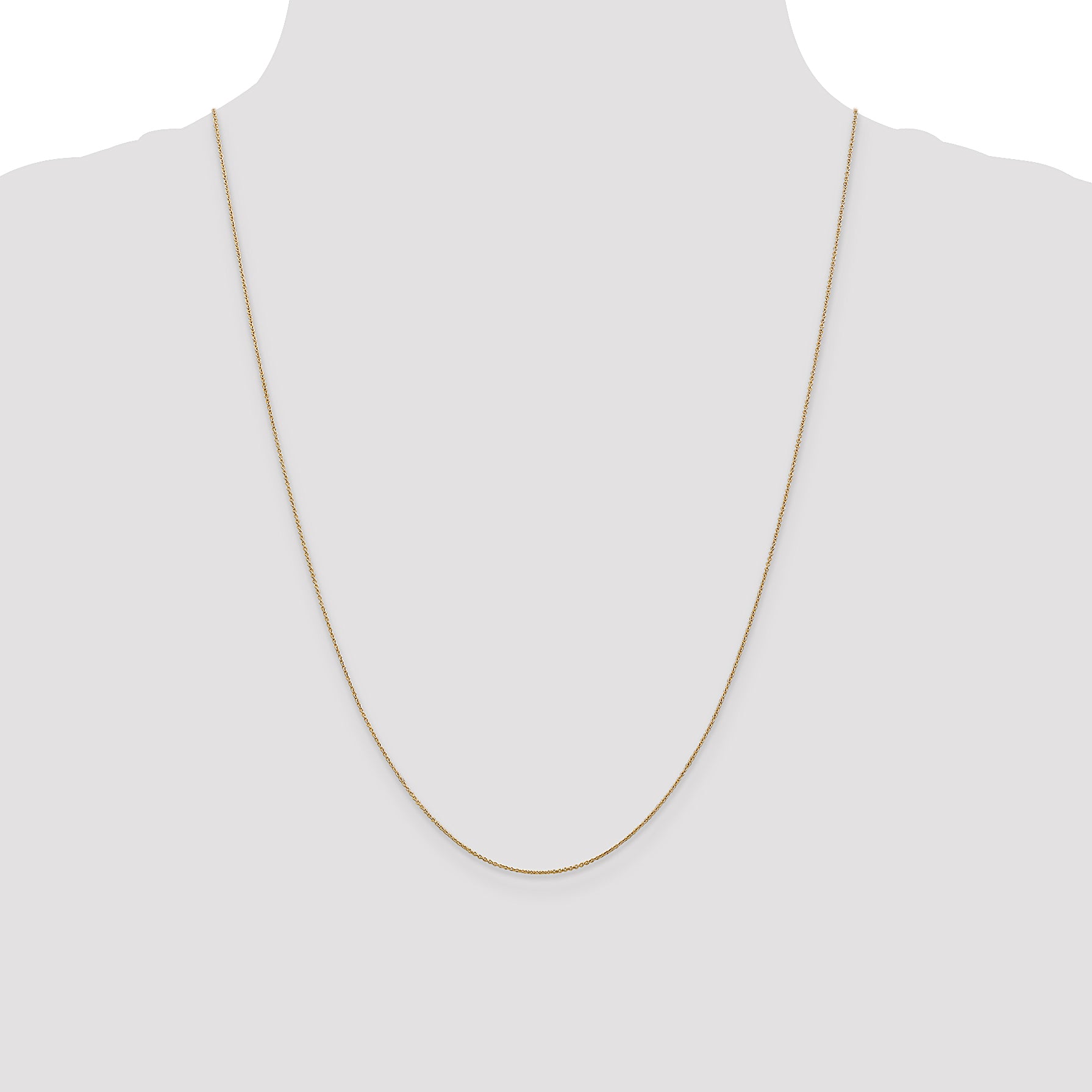 14K 13 inch .75mm Cable with Spring Ring Clasp Pendant Chain