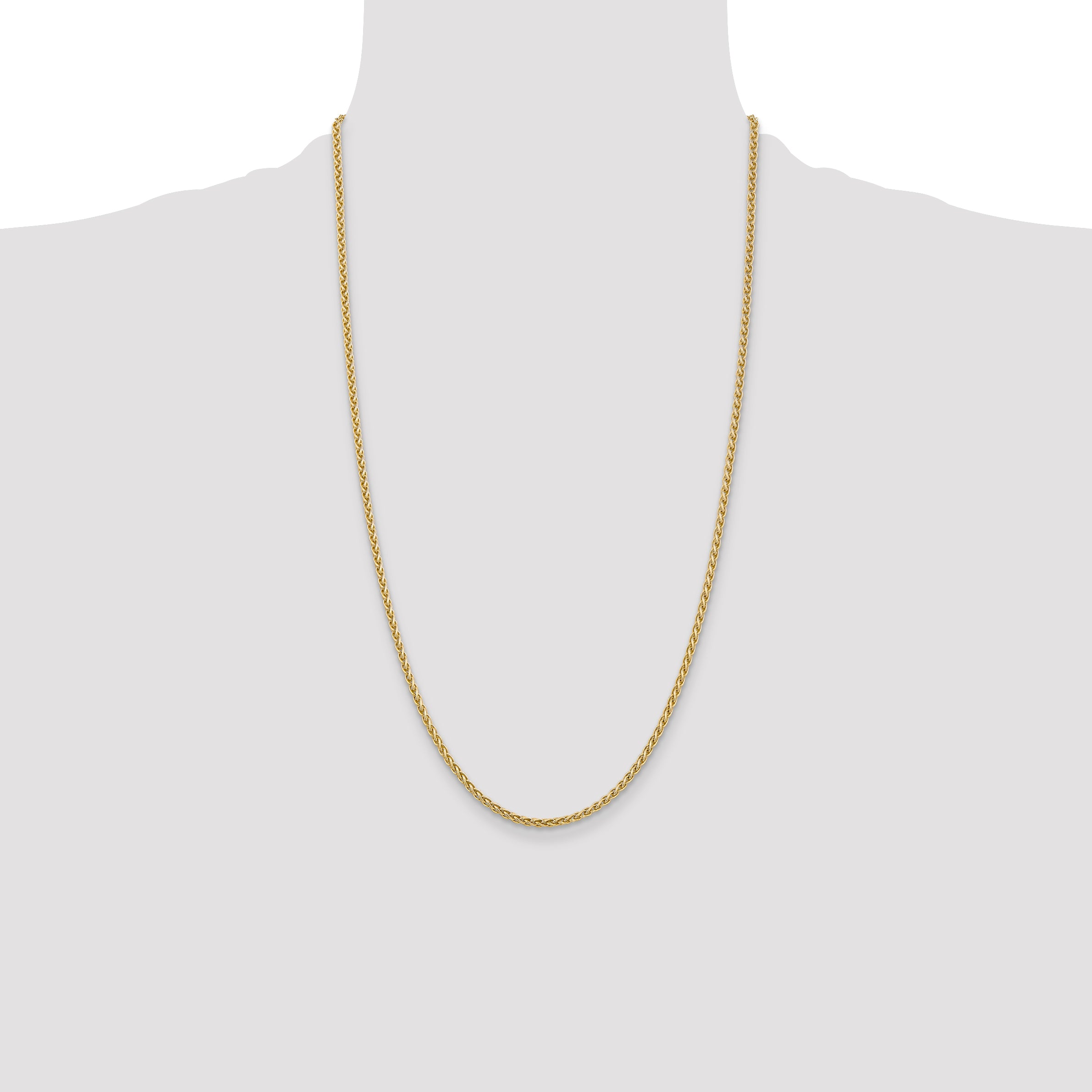 14K 16 inch 2.8mm Spiga with Lobster Clasp Chain