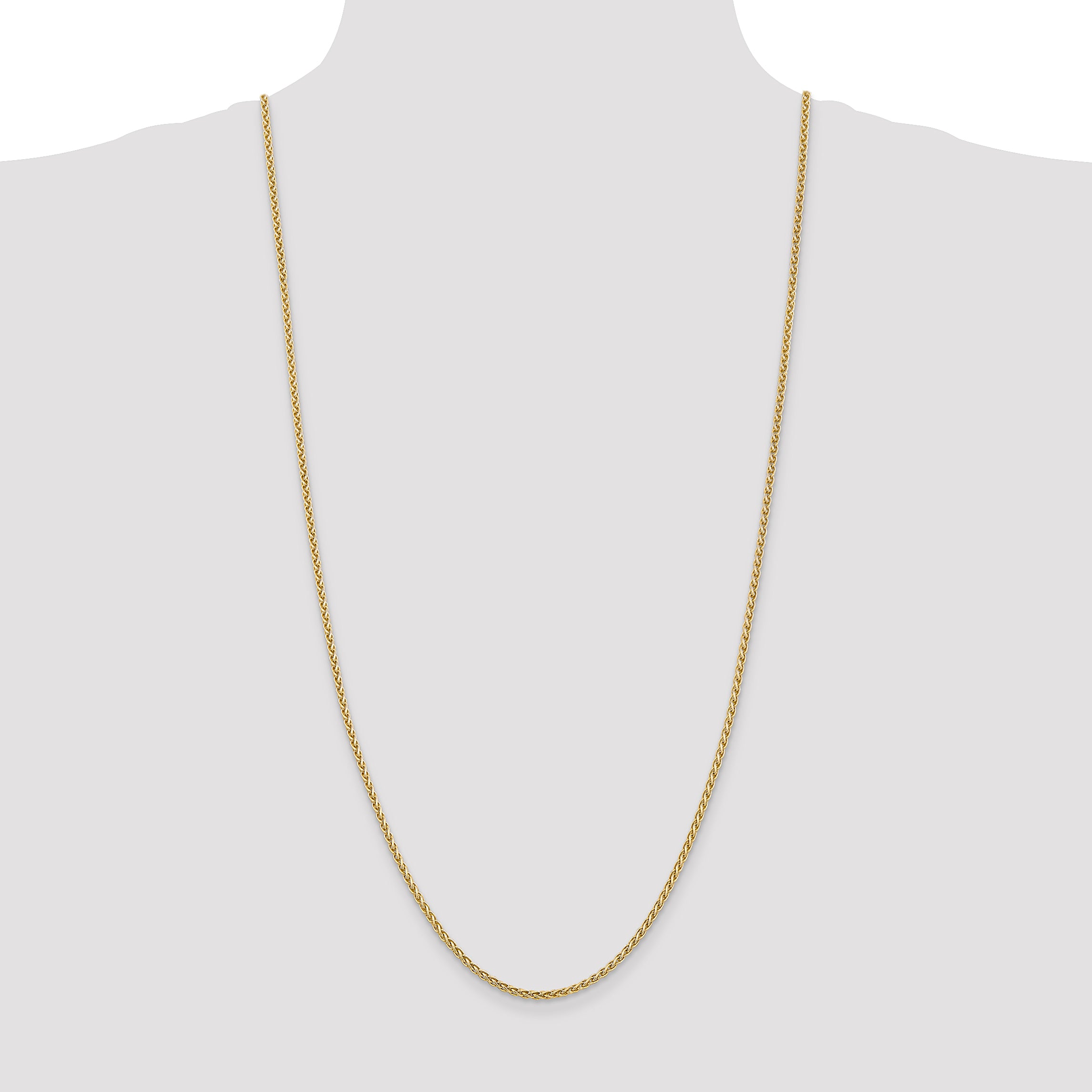 14K 16 inch 2.8mm Spiga with Lobster Clasp Chain