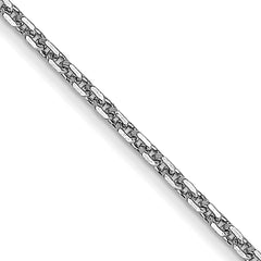 14K White Gold 30 inch .95mm Diamond-cut Cable with Lobster Clasp Chain