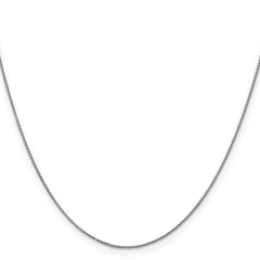 14K White Gold Polished Diamond-Cut Spiga Chain Necklace for Women