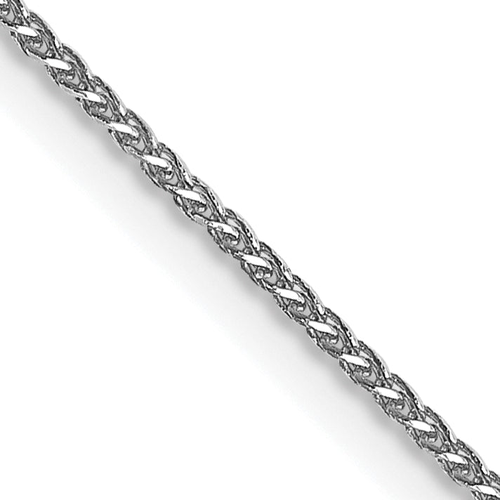 14K White Gold 30 inch 1.05mm Diamond-cut Spiga with Lobster Clasp Chain