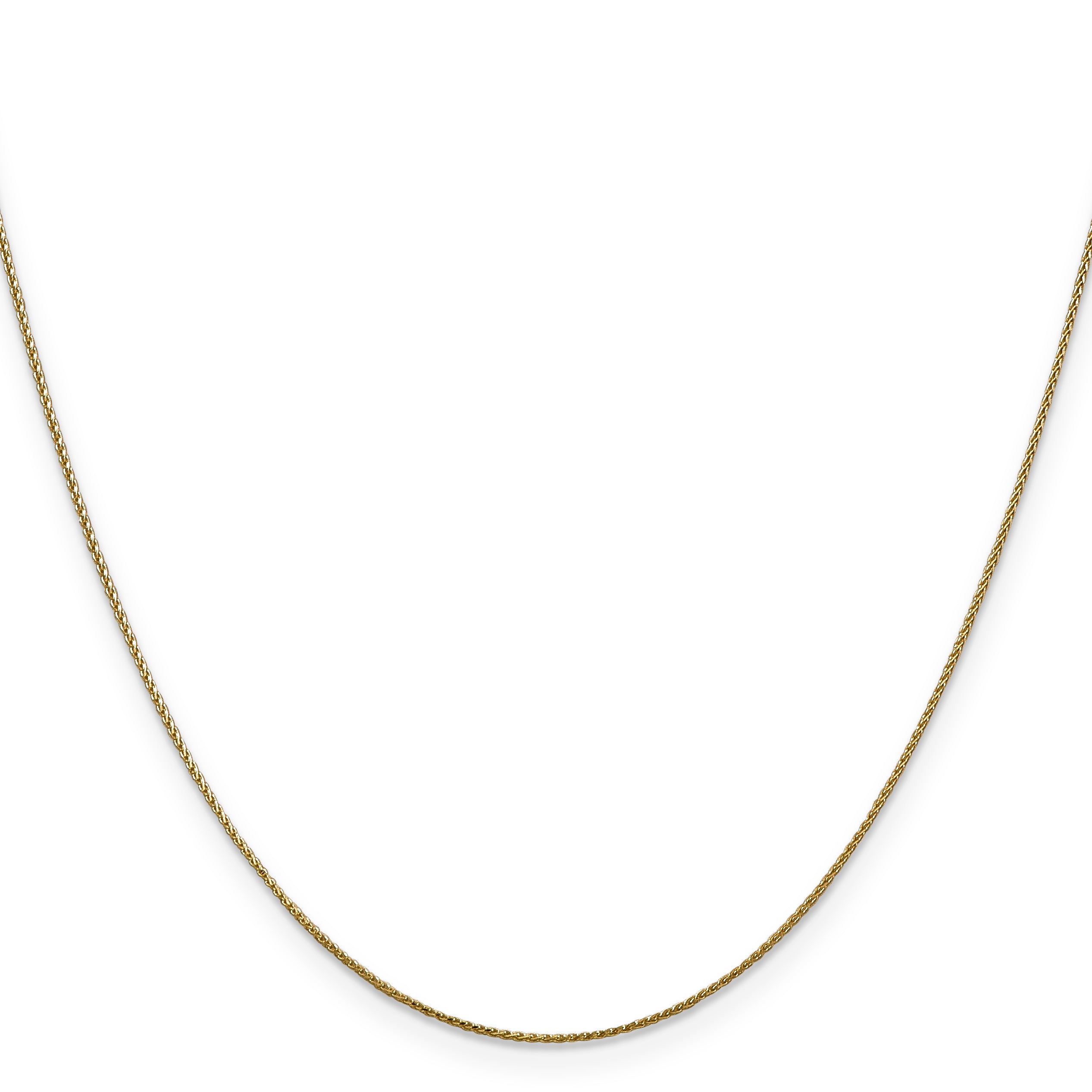 14K 16 inch .85mm Diamond-cut Spiga with Lobster Clasp Chain