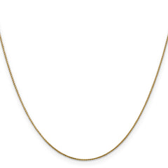 14K 16 inch .85mm Diamond-cut Spiga with Lobster Clasp Chain