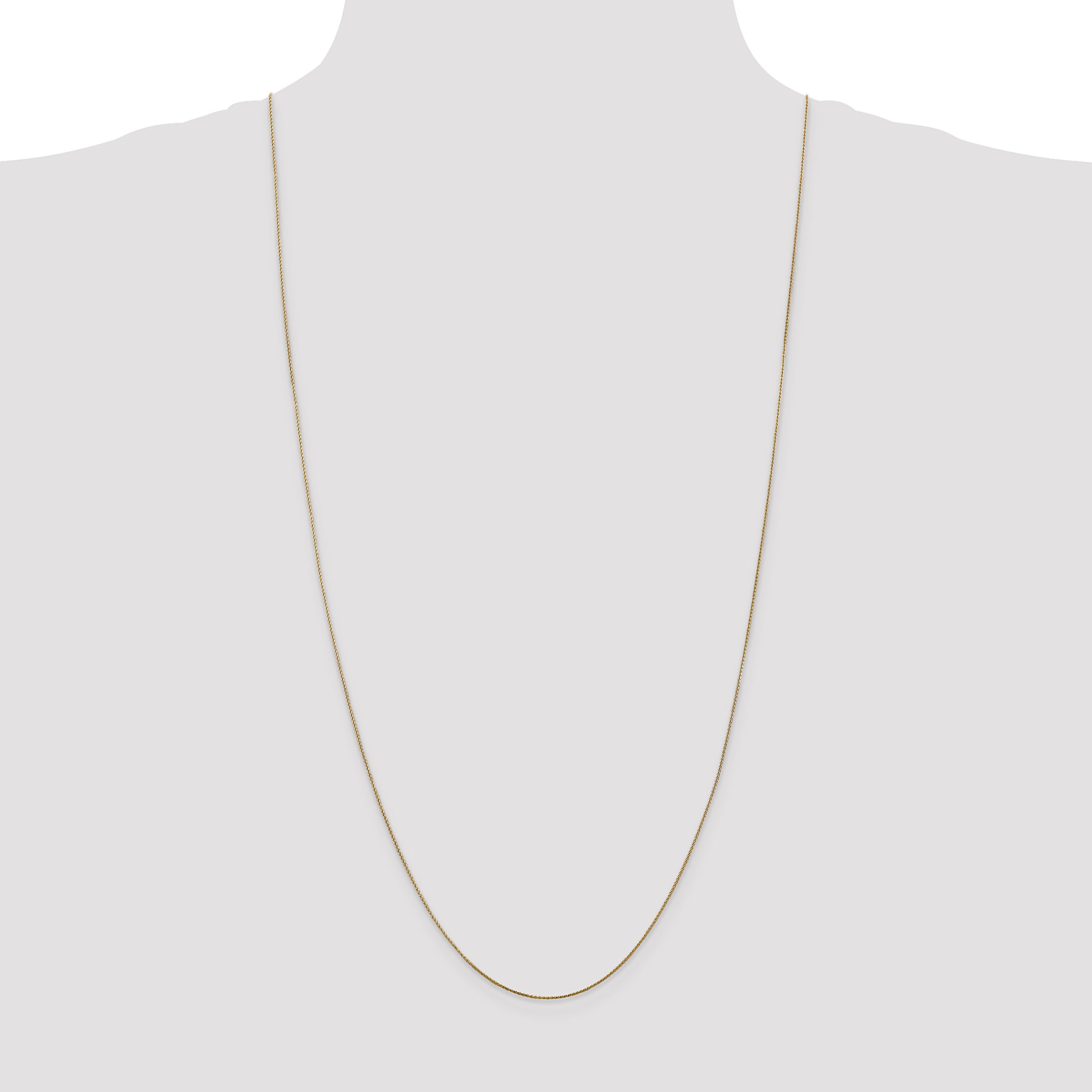 14K 16 inch .85mm Diamond-cut Spiga with Lobster Clasp Chain