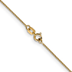 14K 16 inch .85mm Diamond-cut Spiga with Spring Ring Clasp Chain