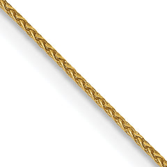 14K 24 inch .85mm Diamond-cut Spiga with Spring Ring Clasp Chain