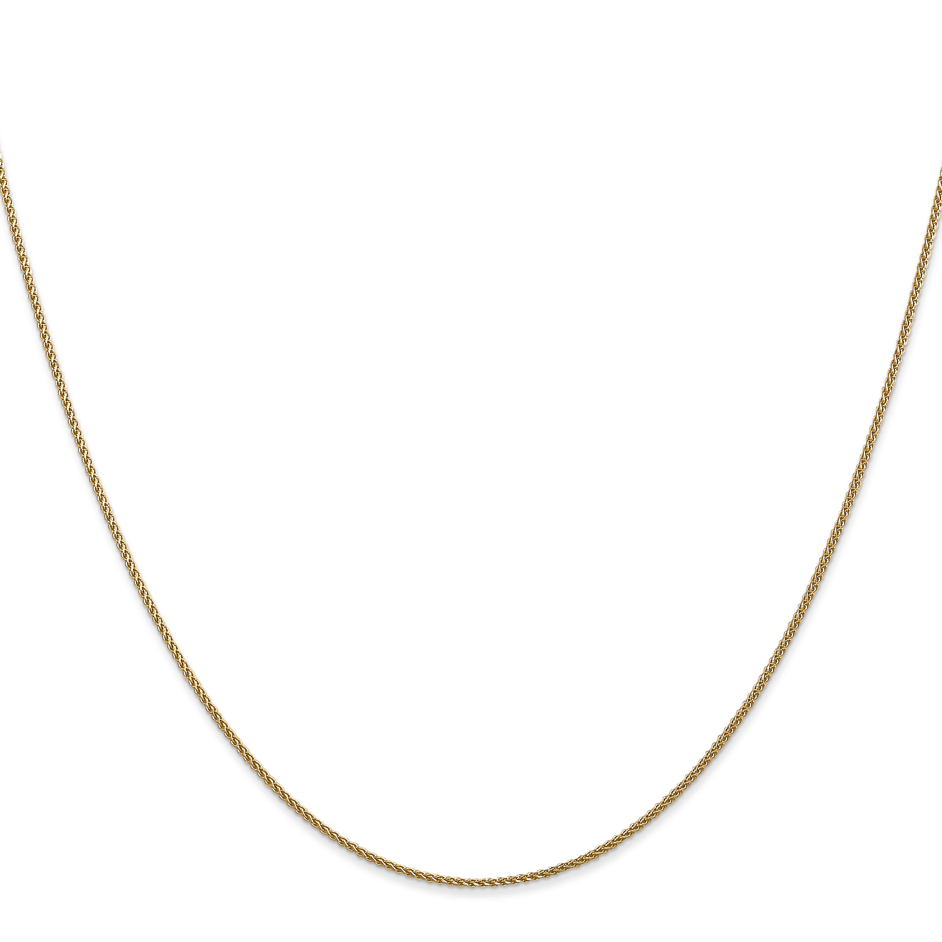 14K 14 inch 1.05mm Diamond-cut Spiga with Lobster Clasp Chain