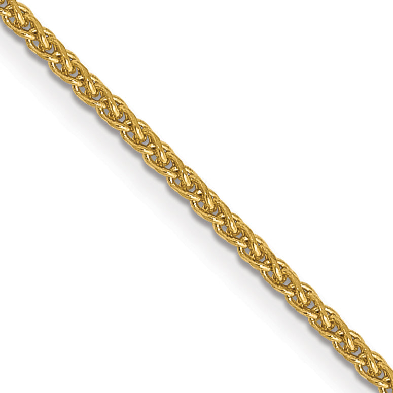 14K 30 inch 1.05mm Diamond-cut Spiga with Lobster Clasp Chain