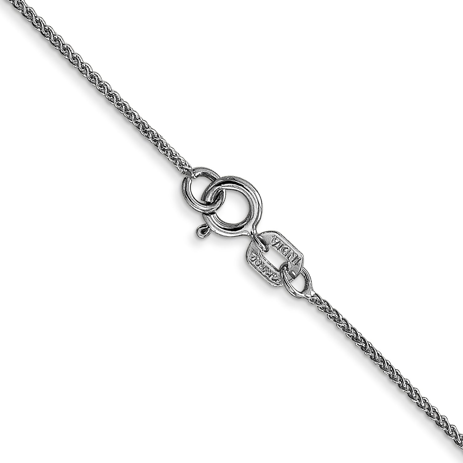 Sophia Jewelers 14K White Gold Spiga Chain Necklace with Polished Finish