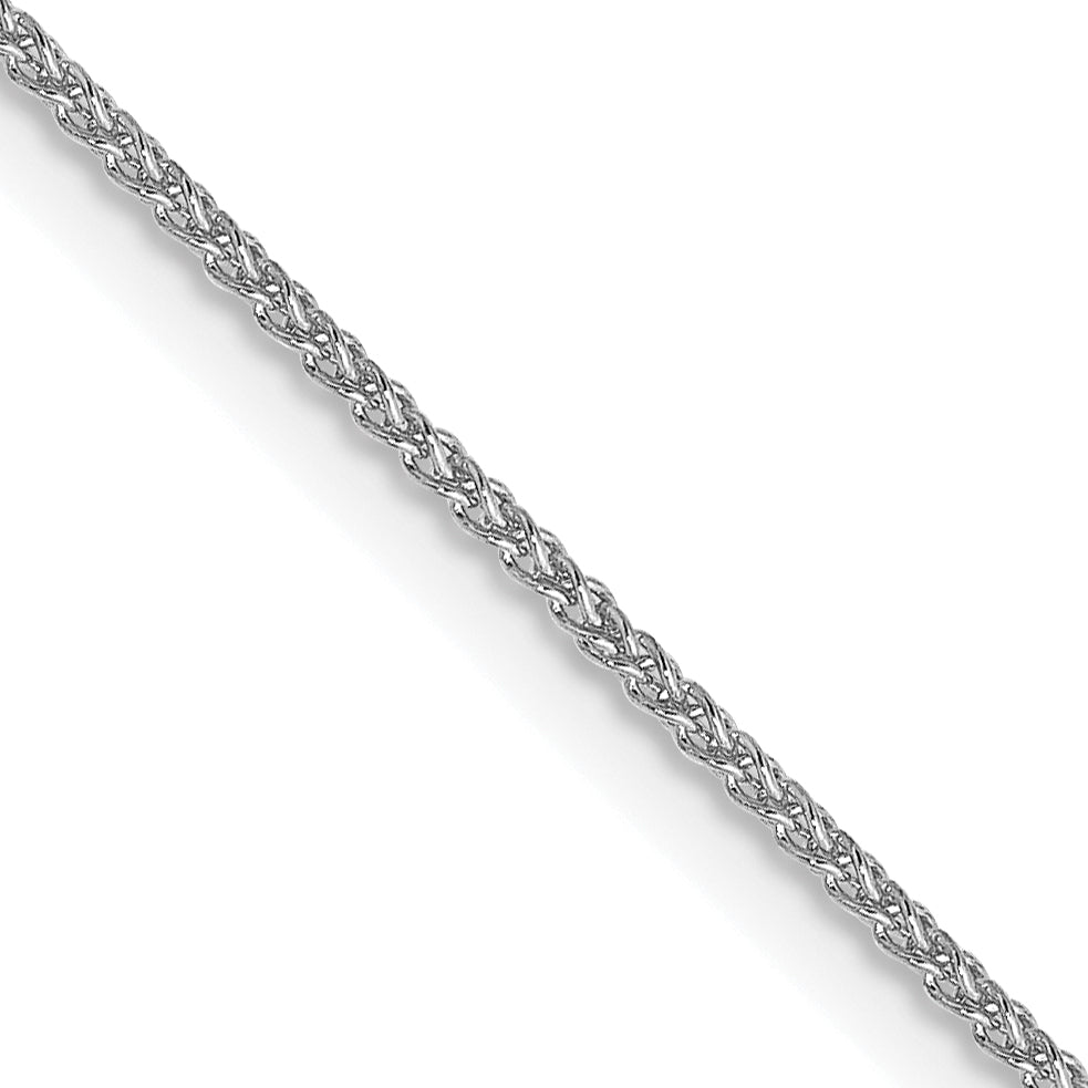 14K White Gold 30 inch 1.05mm Spiga with Spring Ring Clasp Chain