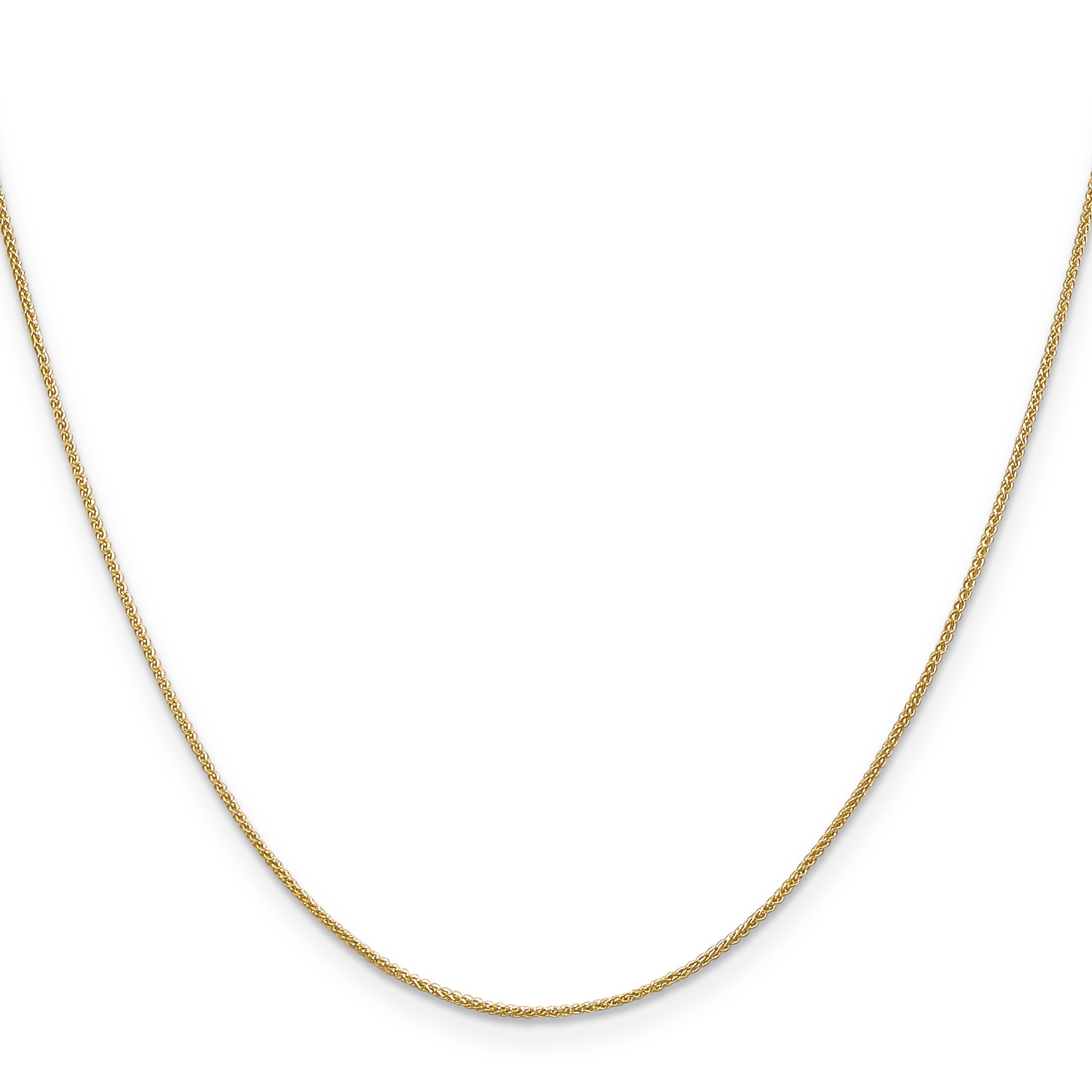 14K Gold Spiga Chain Necklace with Polished Finish for Women