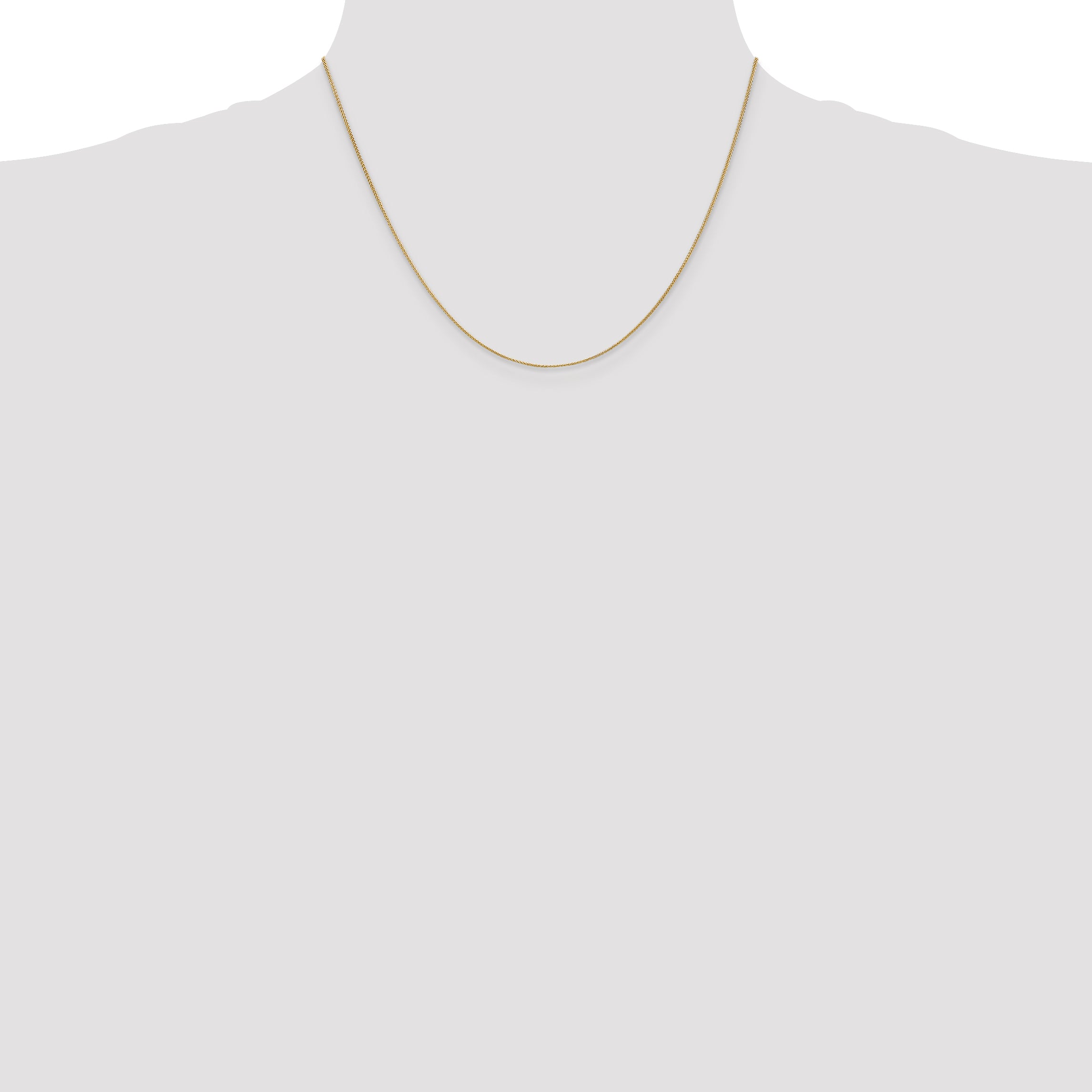 14K Gold Spiga Chain Necklace with Polished Finish for Women