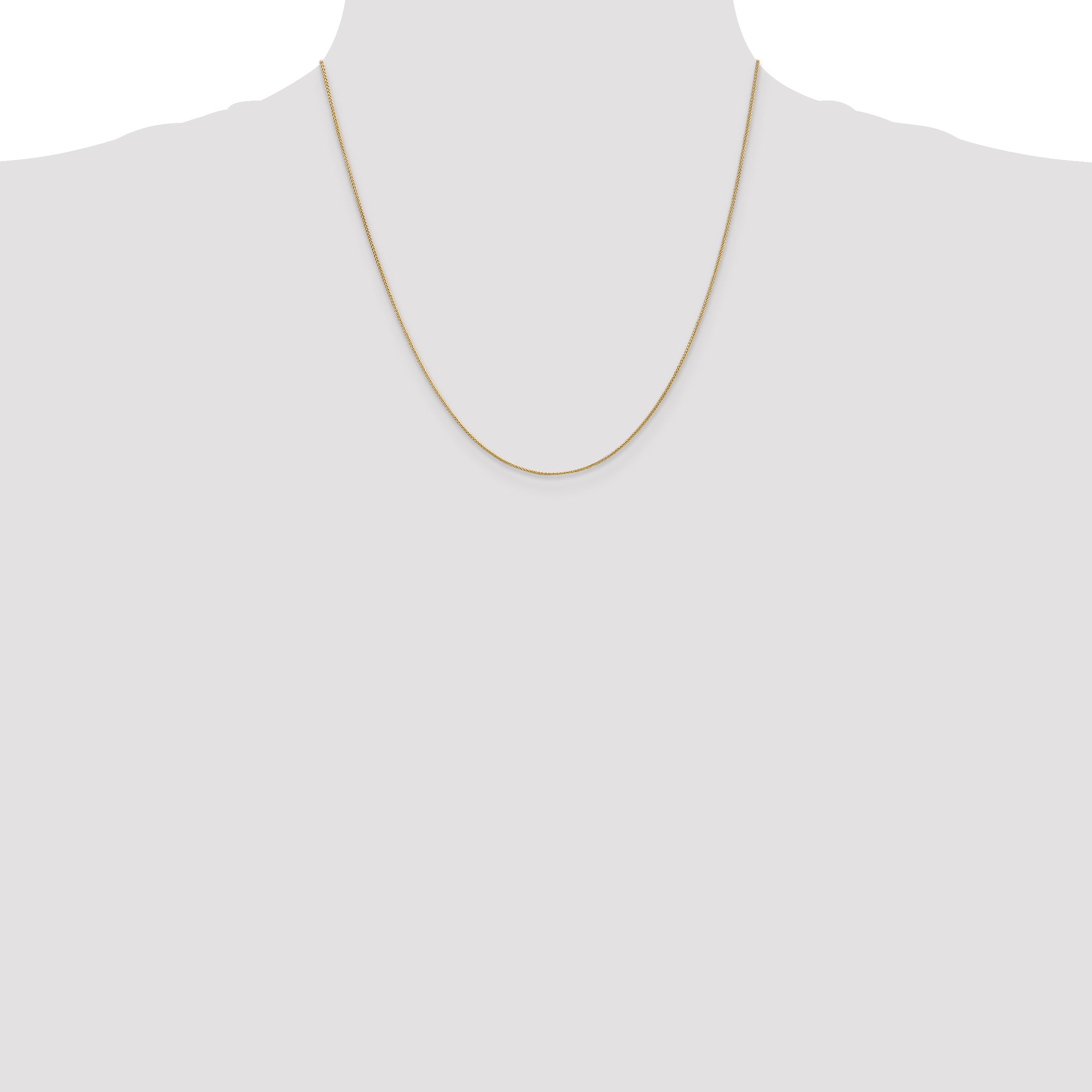 14K Gold Spiga Chain Necklace with Polished Finish for Women