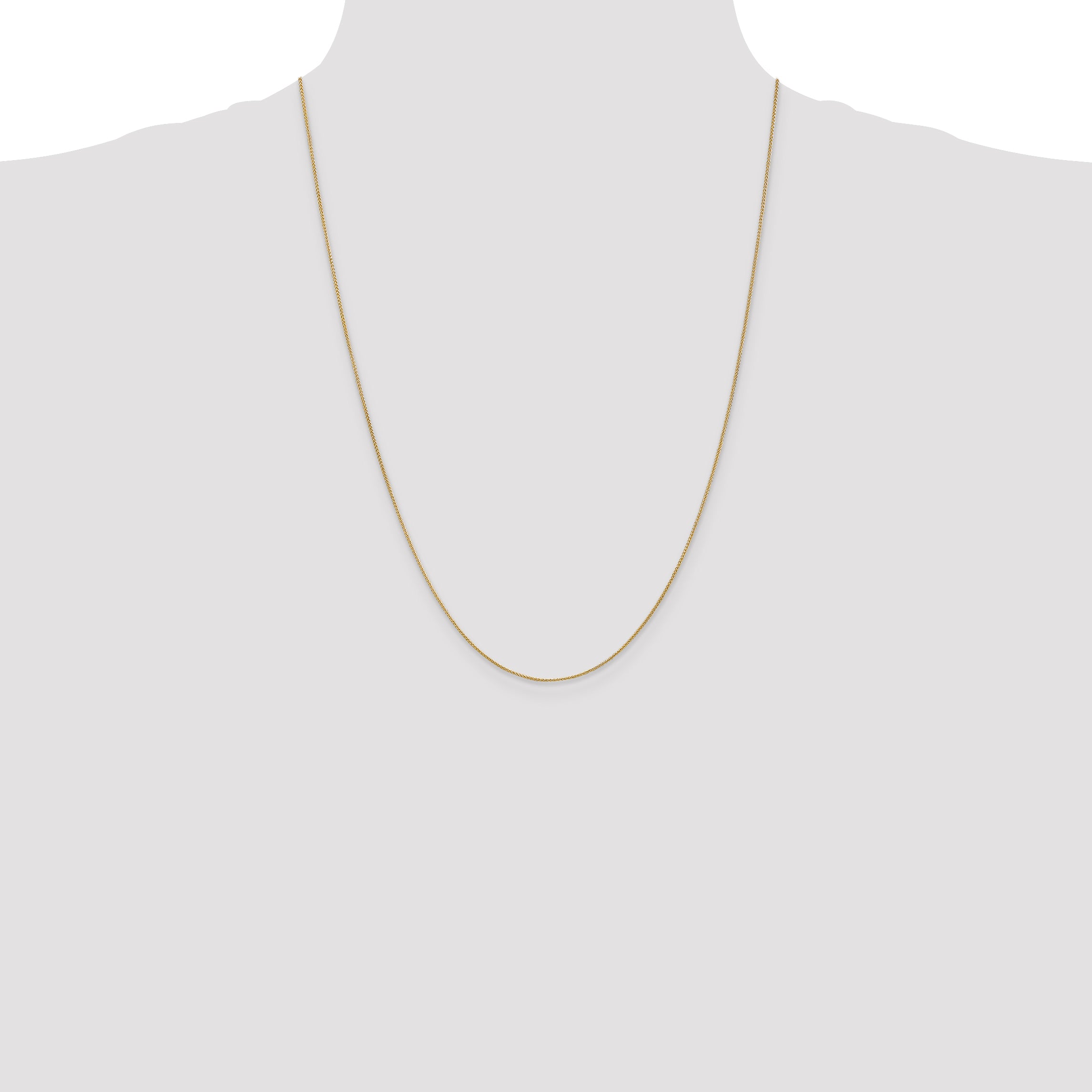 14K Gold Spiga Chain Necklace with Polished Finish for Women