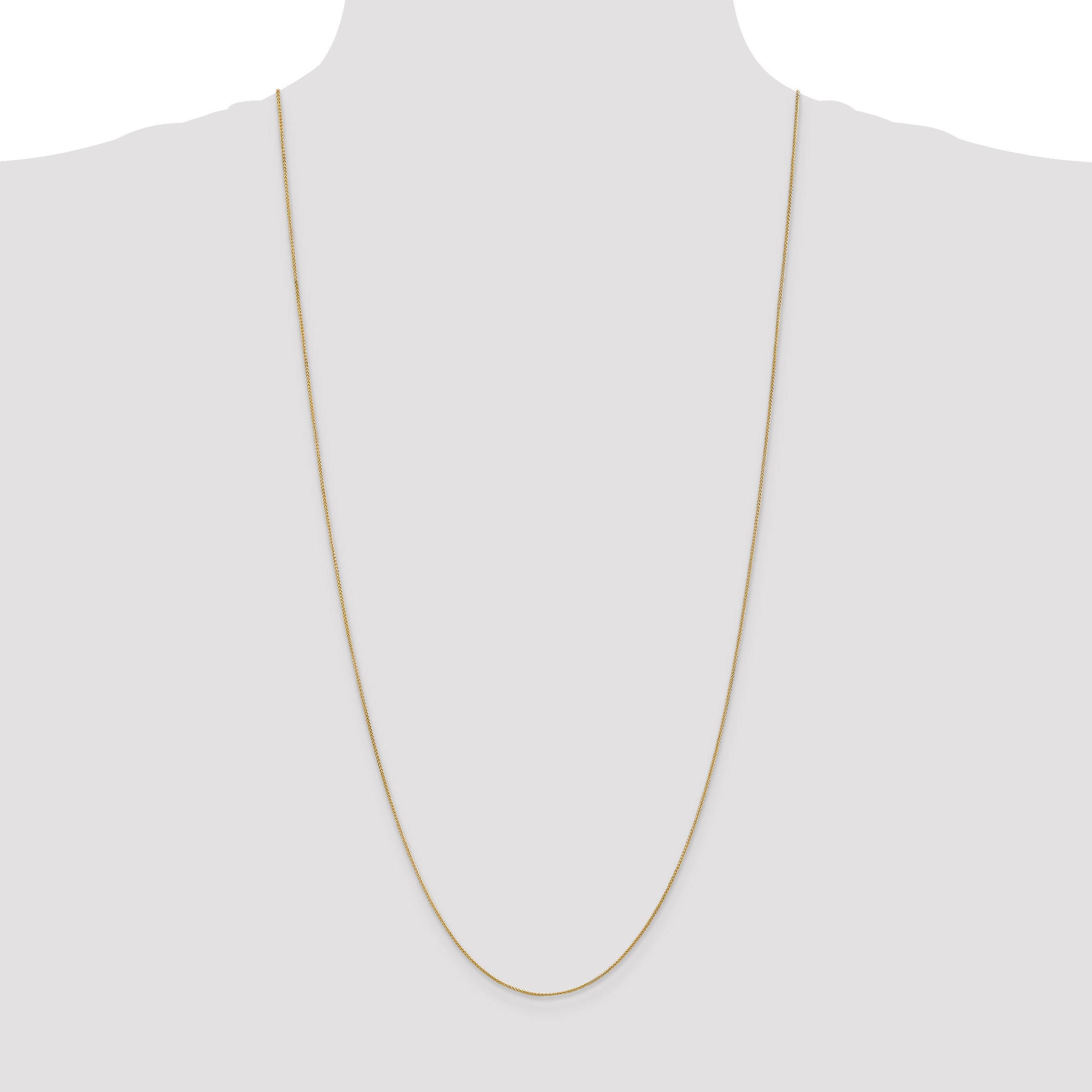 14K Gold Spiga Chain Necklace with Polished Finish for Women