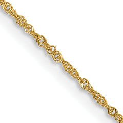 14K 30 inch 1mm Singapore with Spring Ring Clasp Chain