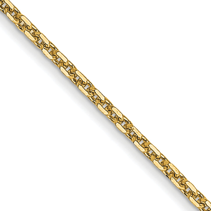 14K 30 inch .95mm Diamond-cut Cable with Lobster Clasp Chain