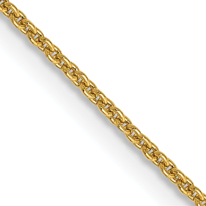 14K 24 inch .9mm Cable with Lobster Clasp Chain