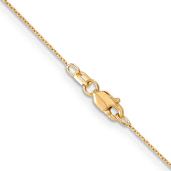 14K 16 inch .65mm Diamond-cut Round Open Link Cable with Lobster Clasp Chain