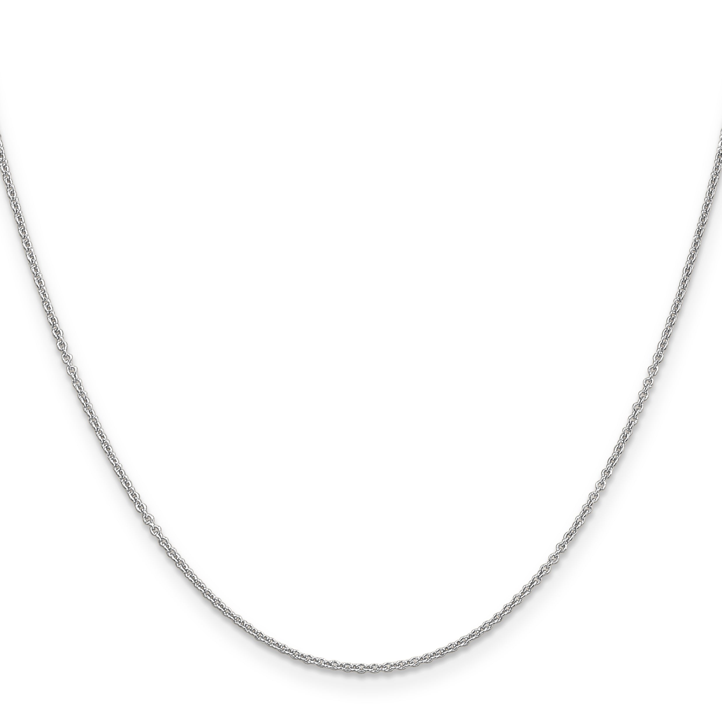 14K White Gold 14 inch 1.2mm Cable with Lobster Clasp Chain