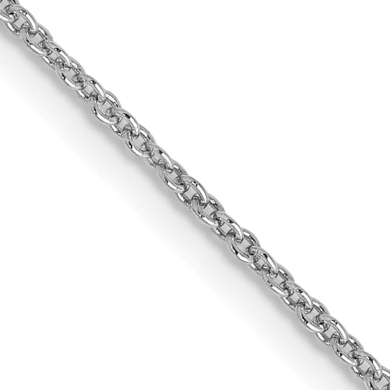 14K White Gold 24 inch 1.2mm Cable with Lobster Clasp Chain