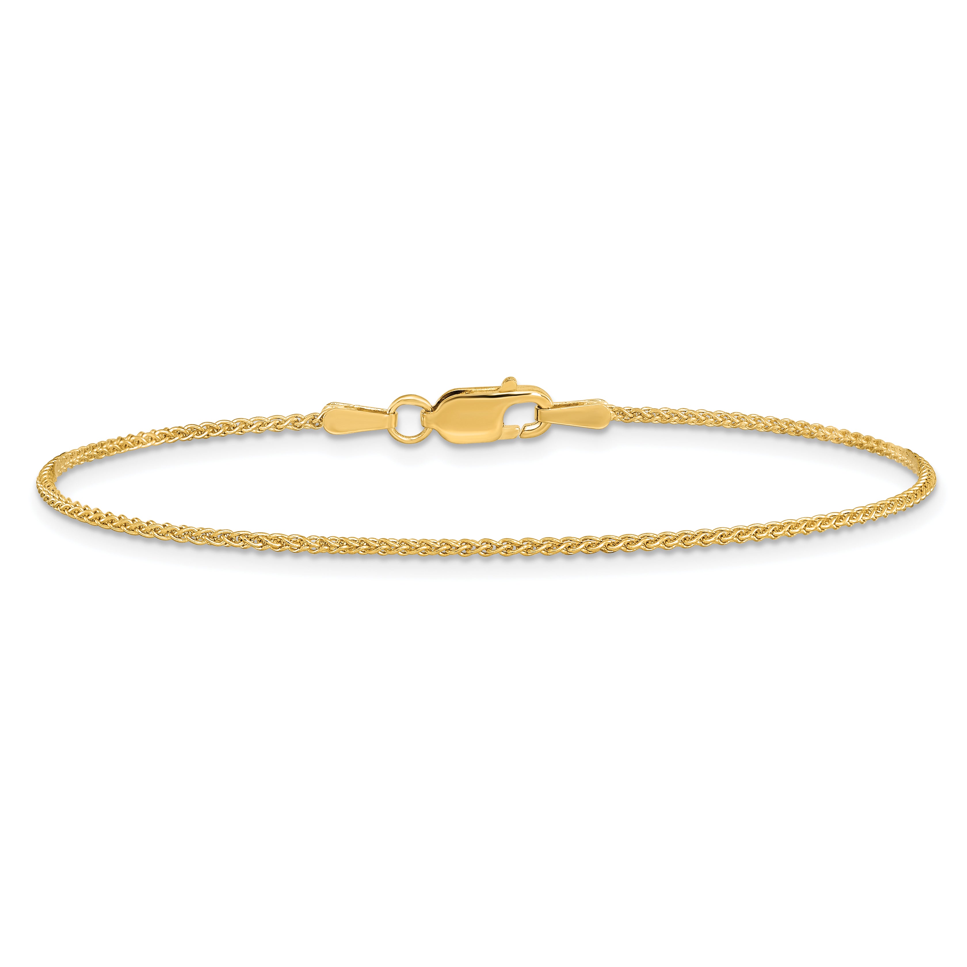 14K 6 inch 1.25mm Spiga with Lobster Clasp Bracelet