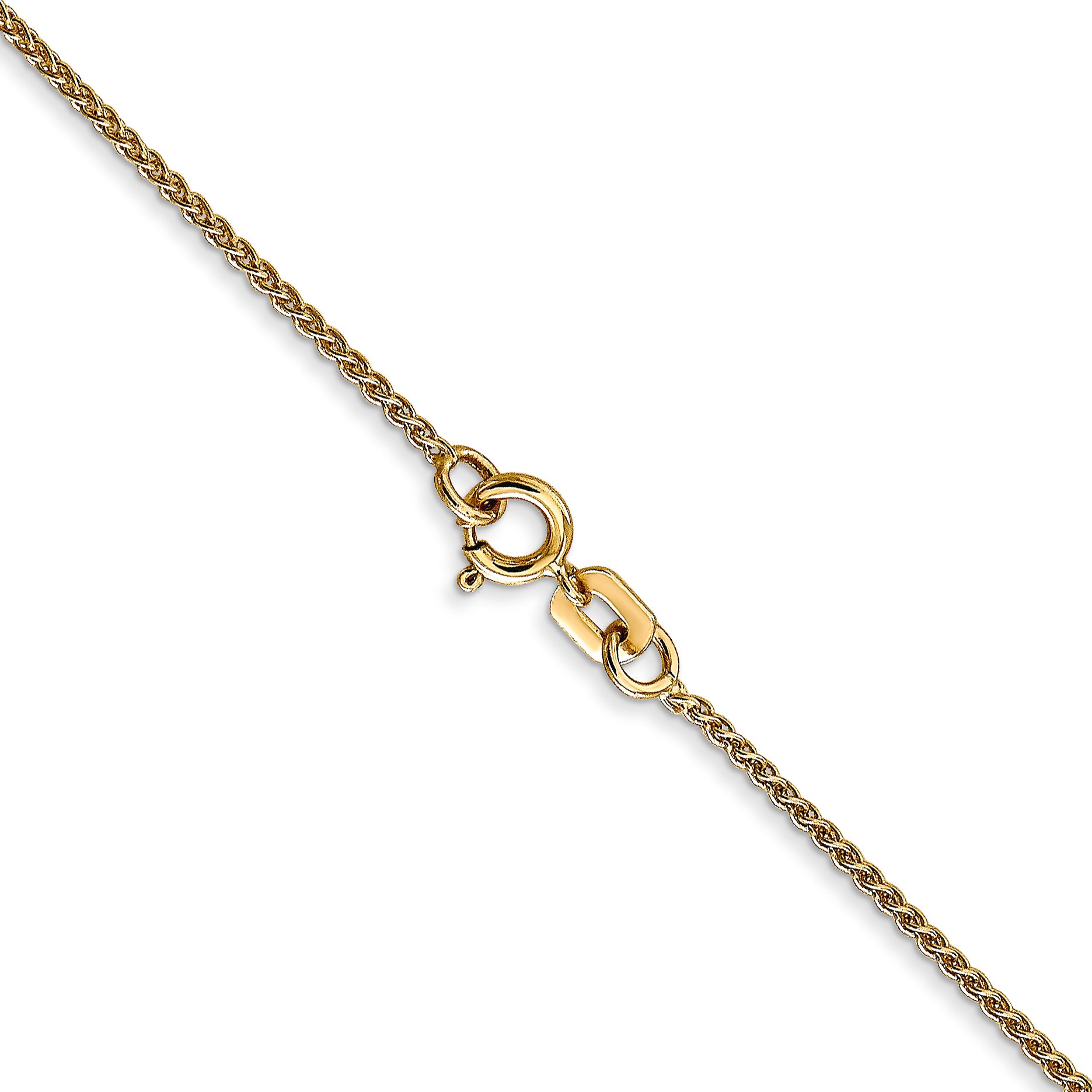 14K 16 inch 1.05mm Spiga with Spring Ring Clasp Chain