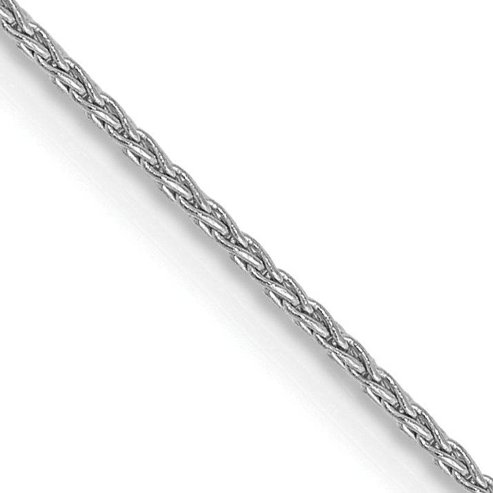 14K White Gold 30 inch 1mm Parisian Wheat with Lobster Clasp Chain