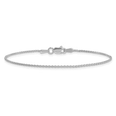 14K White Gold 6 inch 1.2mm Parisian Wheat with Lobster Clasp Bracelet