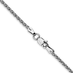 14K White Gold 16 inch 1.75mm Parisian Wheat with Lobster Clasp Chain