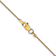 14k 14 inch 1mm Parisian Wheat with Lobster Clasp Chain