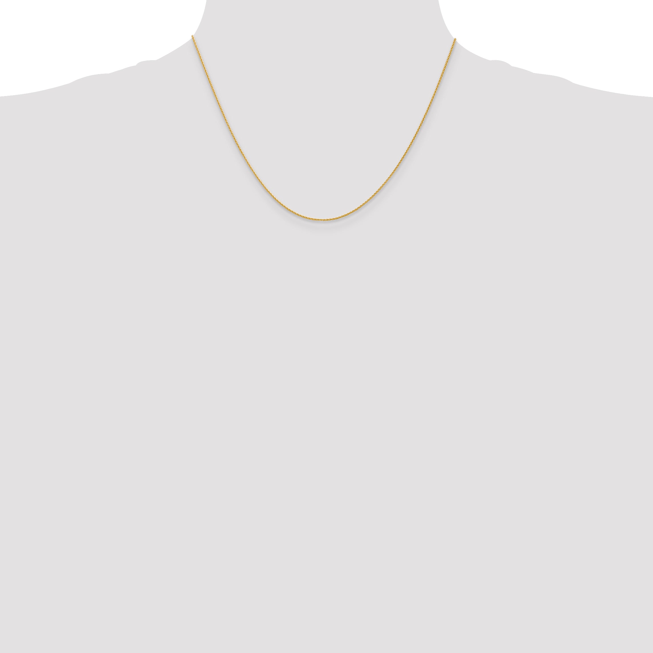 14k 14 inch 1mm Parisian Wheat with Lobster Clasp Chain