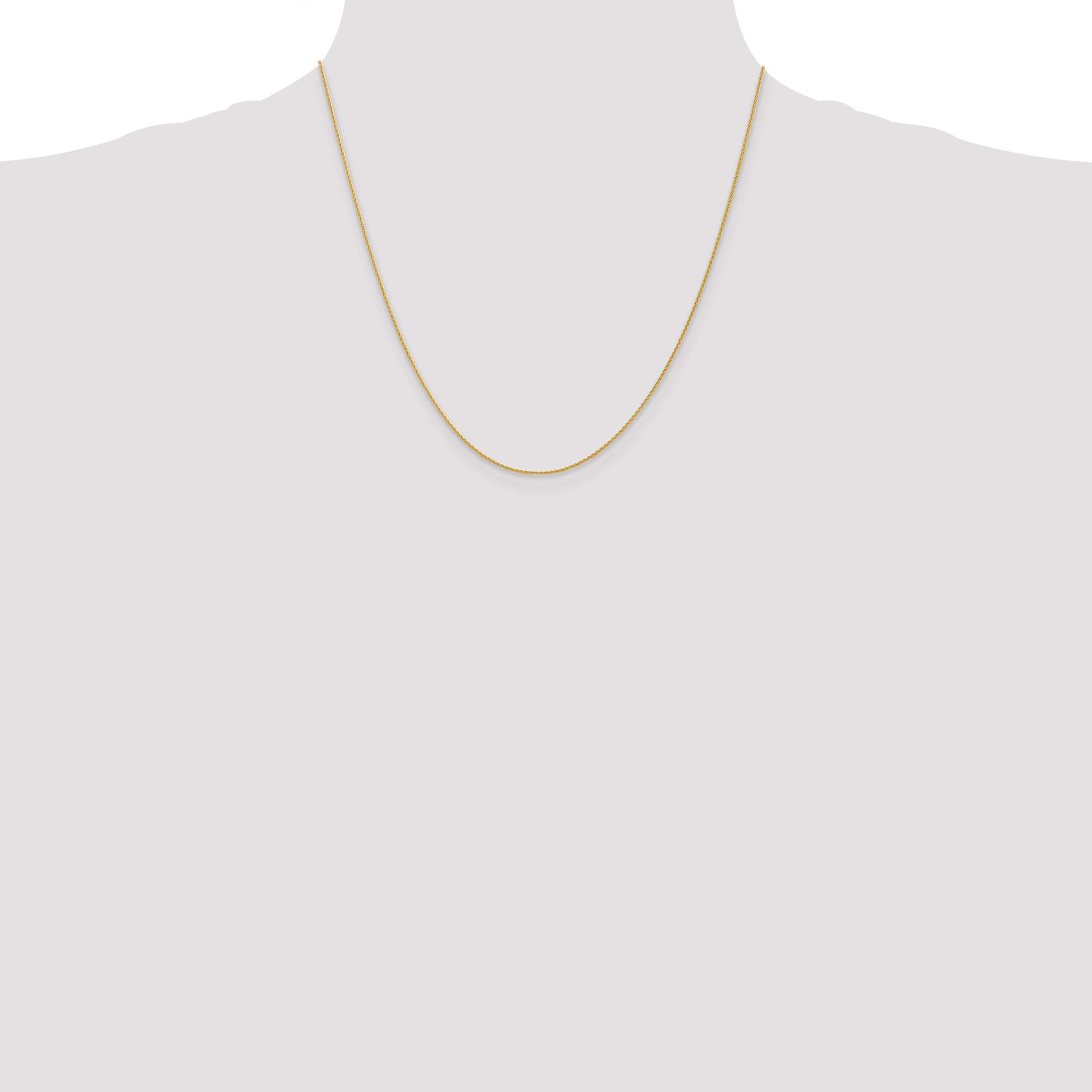 14k 14 inch 1mm Parisian Wheat with Lobster Clasp Chain