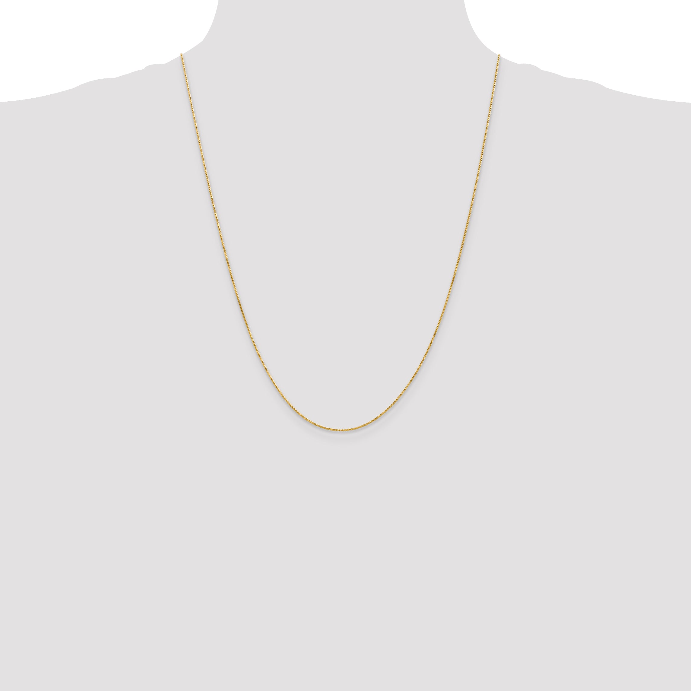 14k 14 inch 1mm Parisian Wheat with Lobster Clasp Chain