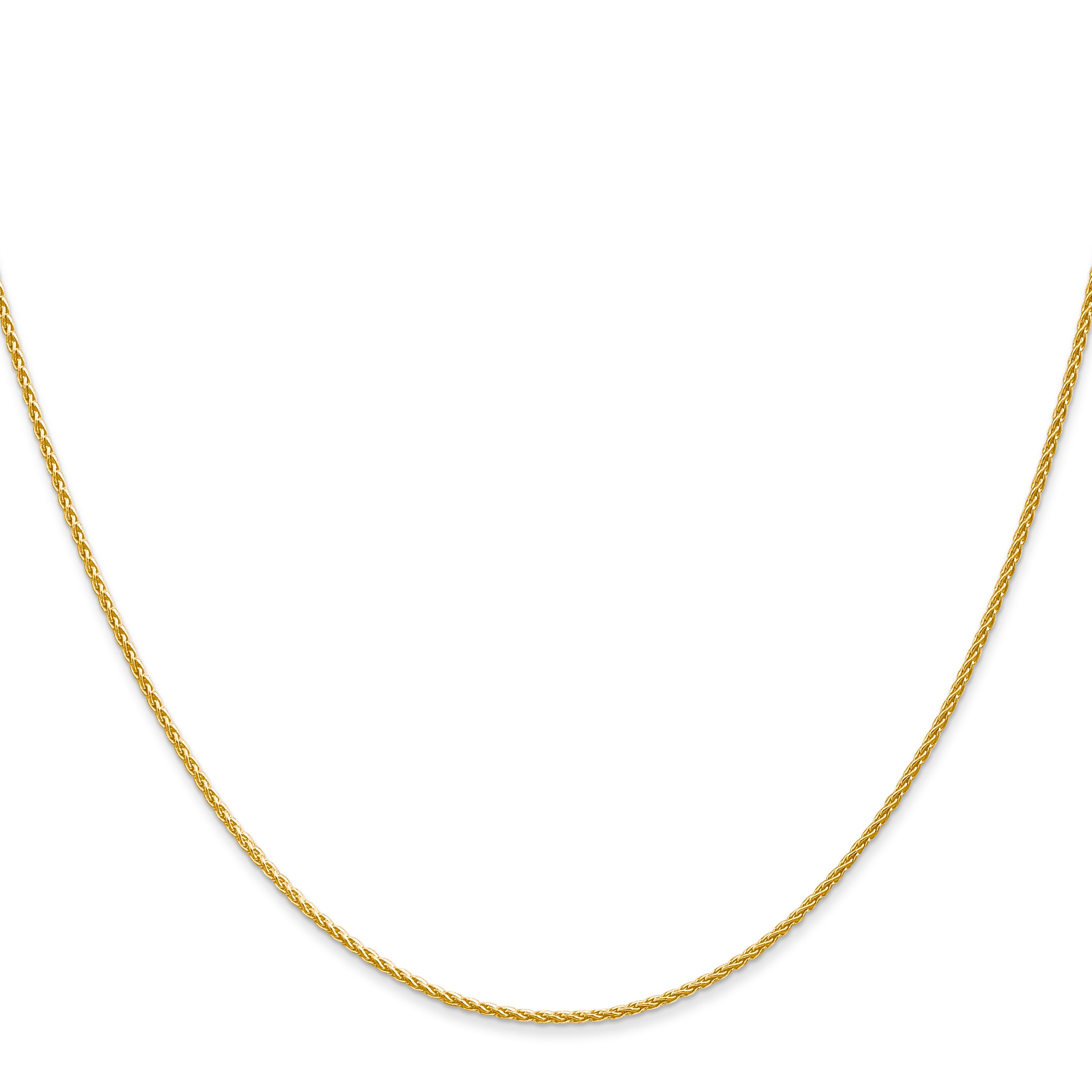 14k 14 inch 1.2mm Parisian Wheat with Lobster Clasp Chain